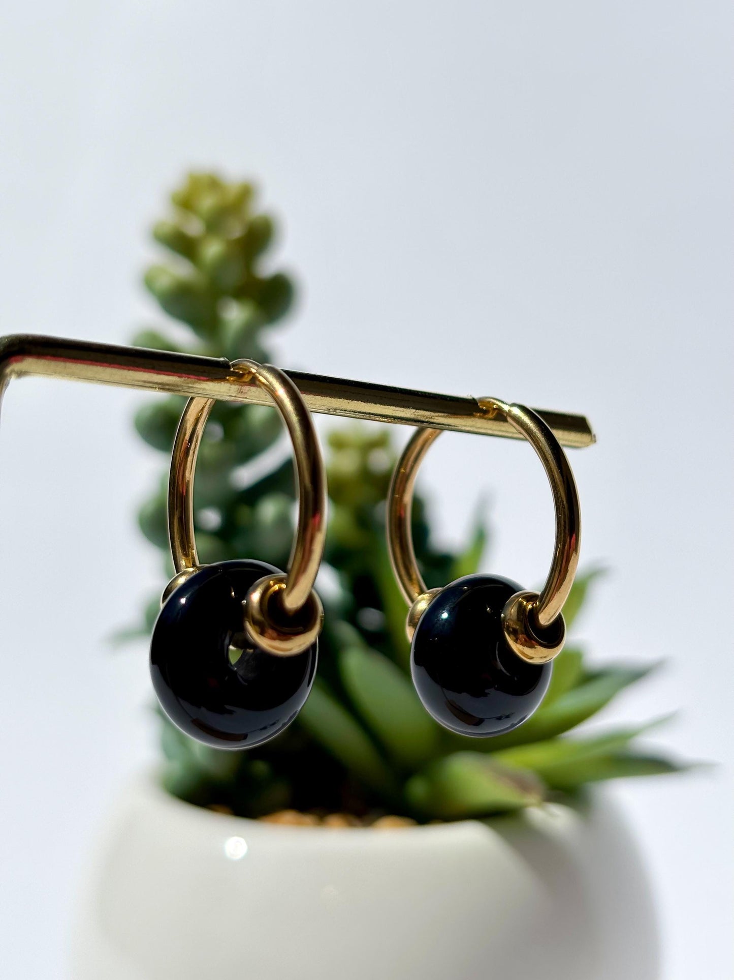 Creoles Murano Black · Earrings