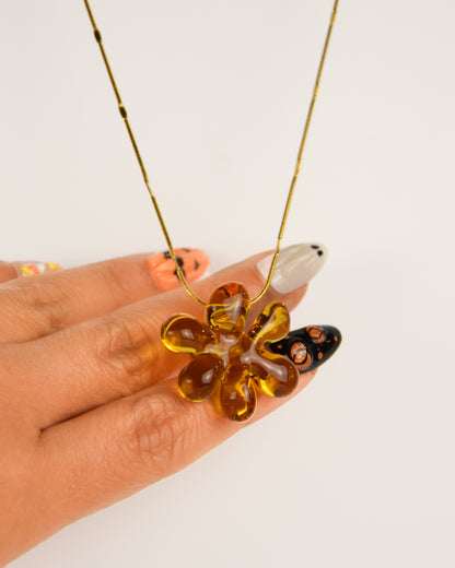 Amber Bloom · Pendant Necklace