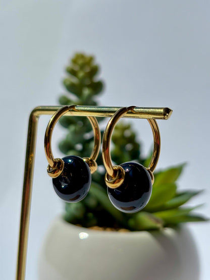 Creoles Murano Black · Earrings