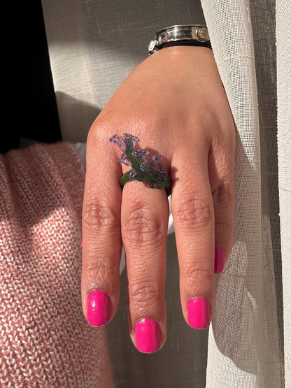 Lavender Bloom · Glass Ring