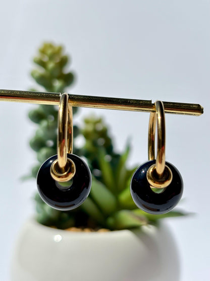 Creoles Murano Black · Earrings