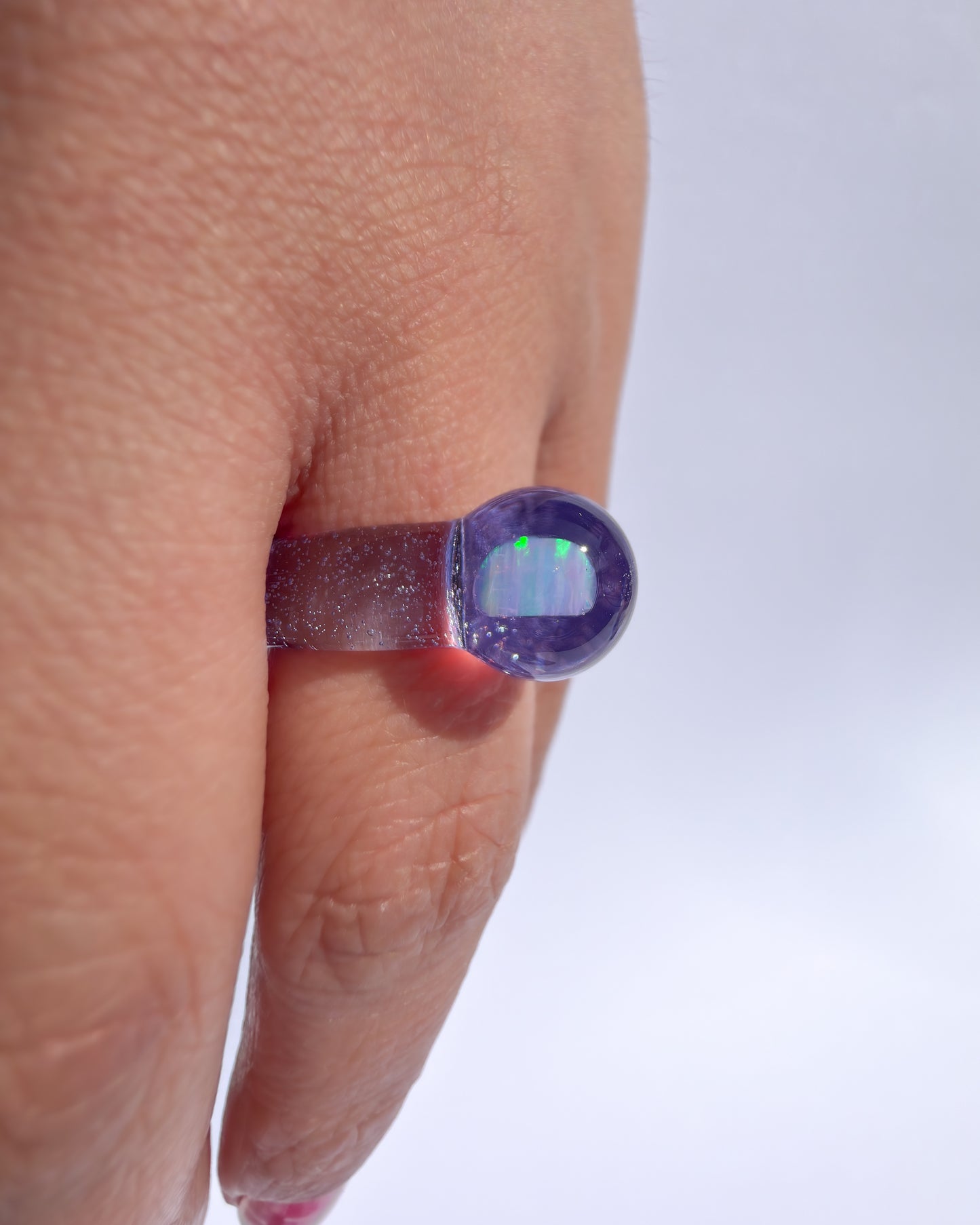 Opal Spherical Dome Lila · Glasring