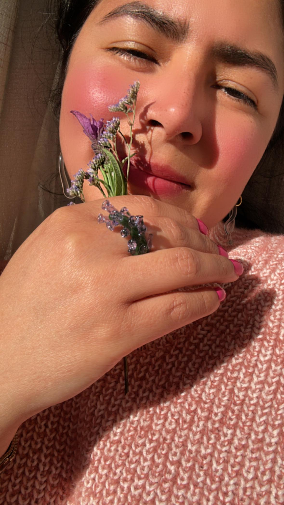 Lavender Bloom · Glass Ring