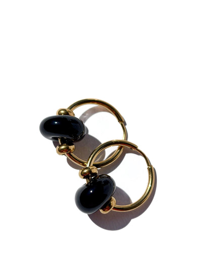 Creoles Murano Black · Earrings