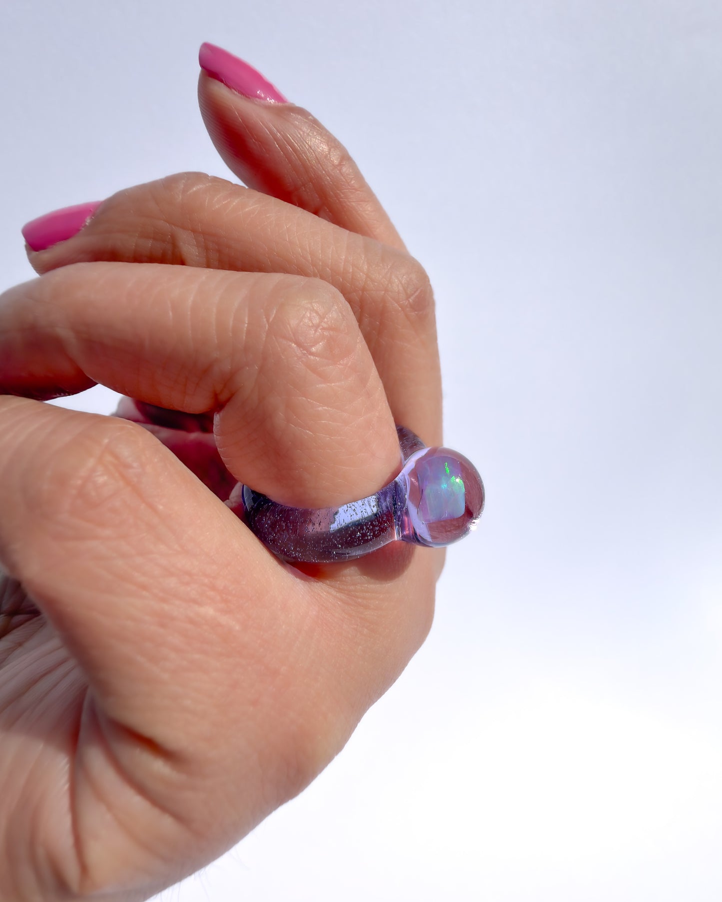 Opal Spherical Dome Lila · Glasring