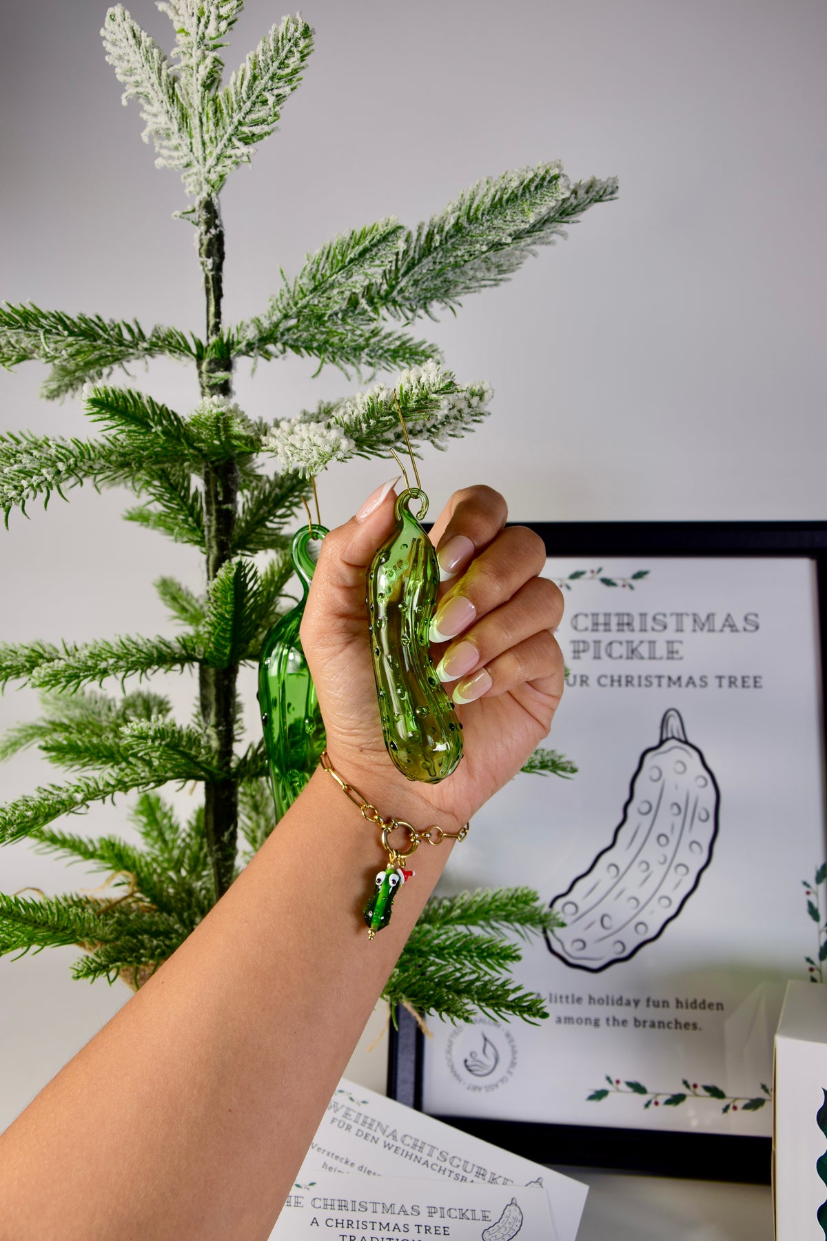 Weihnachtsgurke S · Mundgeblasenes Glasornament