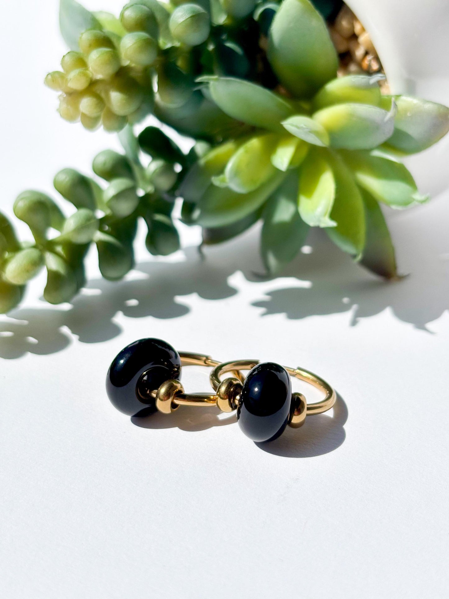 Creoles Murano Black · Earrings