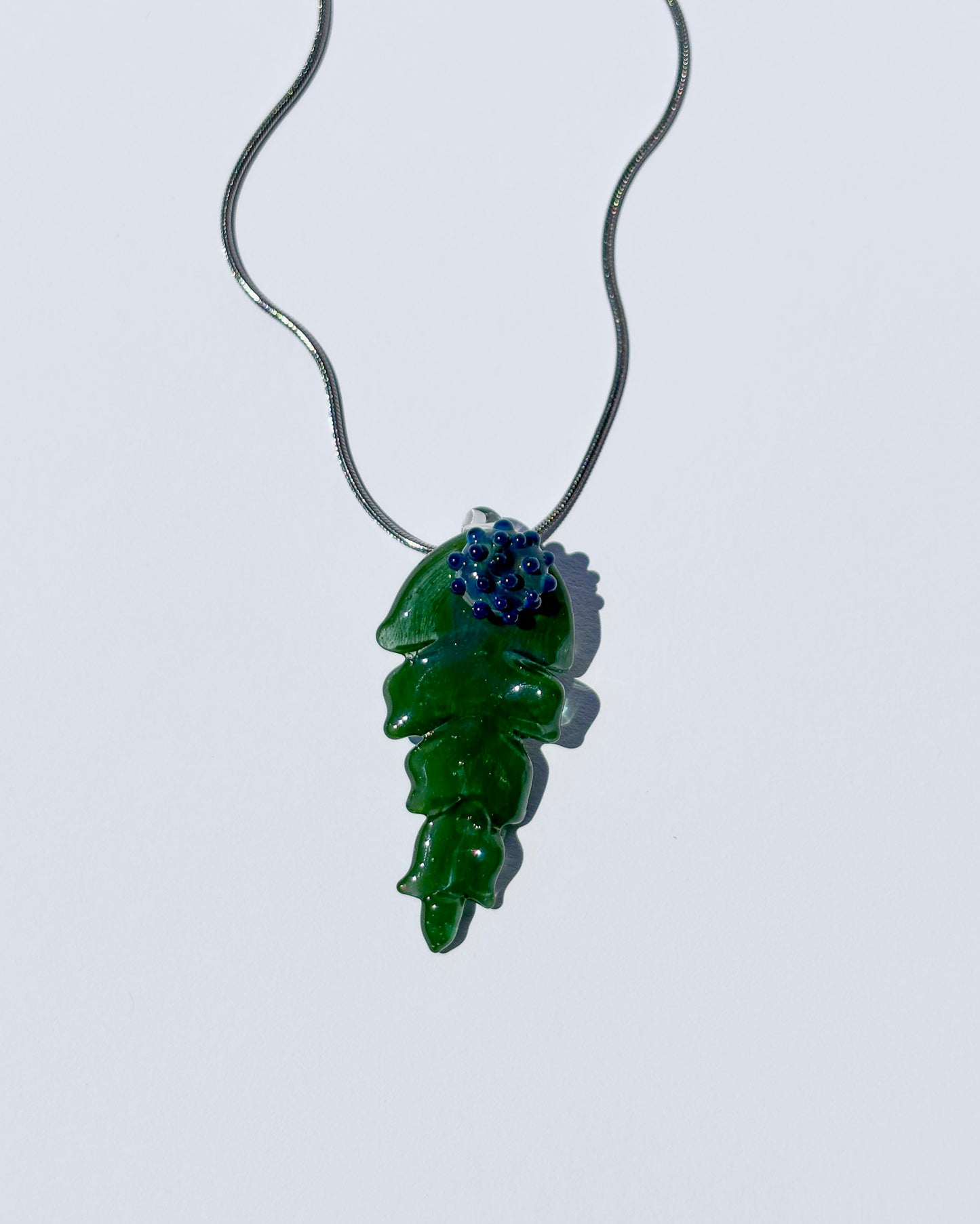 Grünes Blatt · Set Ohrringe + Halskette + Ring