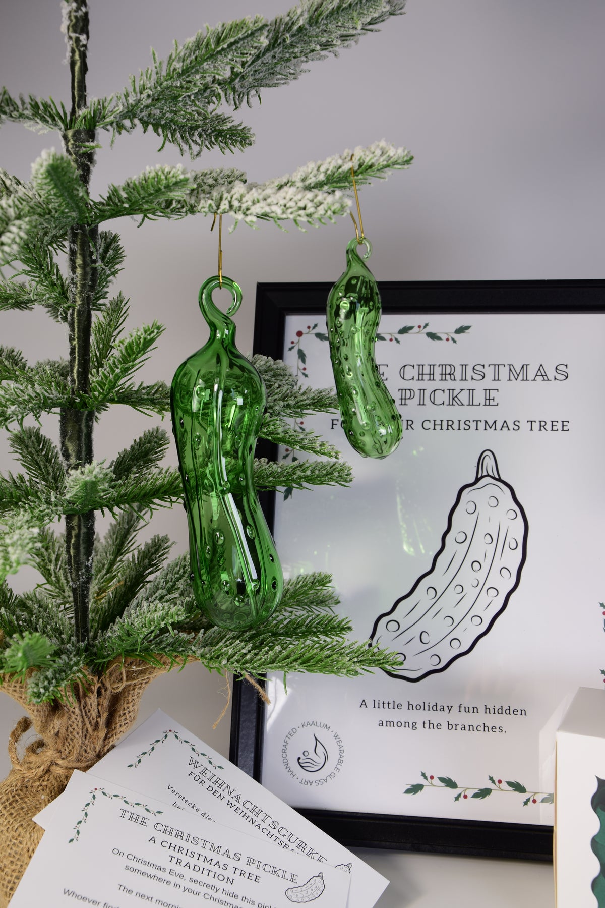 Weihnachtsgurke XL · Mundgeblasenes Glasornament