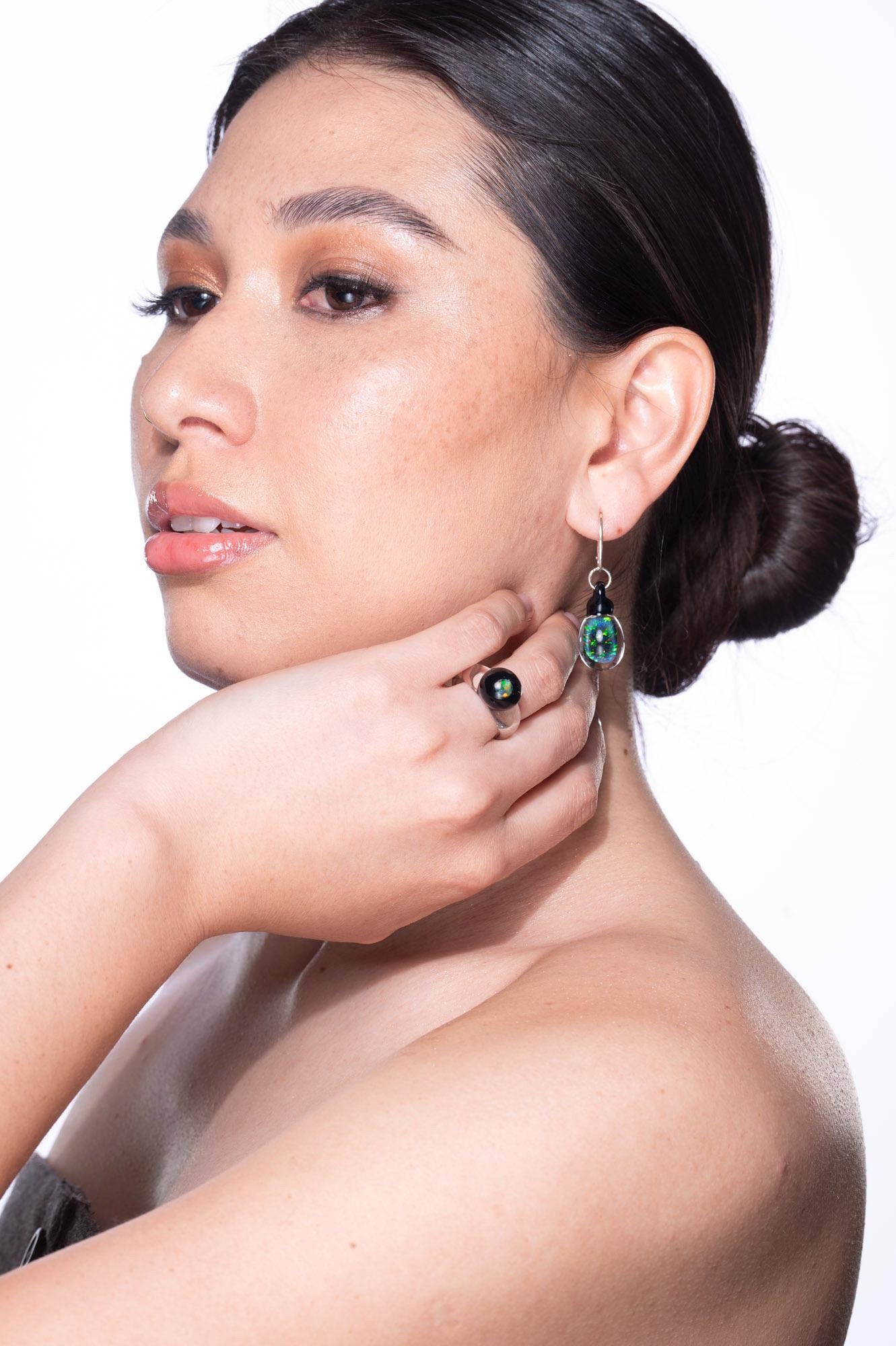 Noir Opal · Earrings