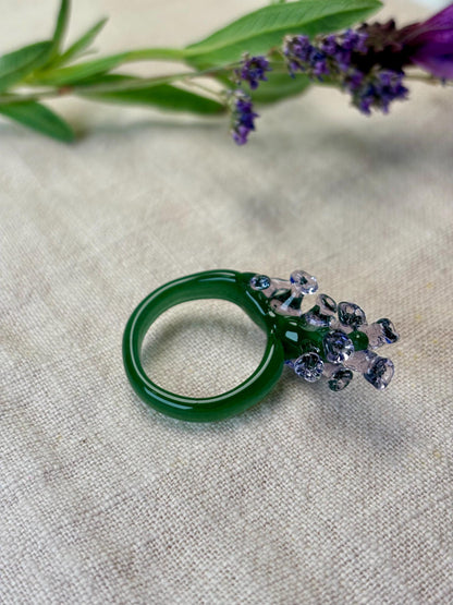 Lavender Bloom · Glass Ring