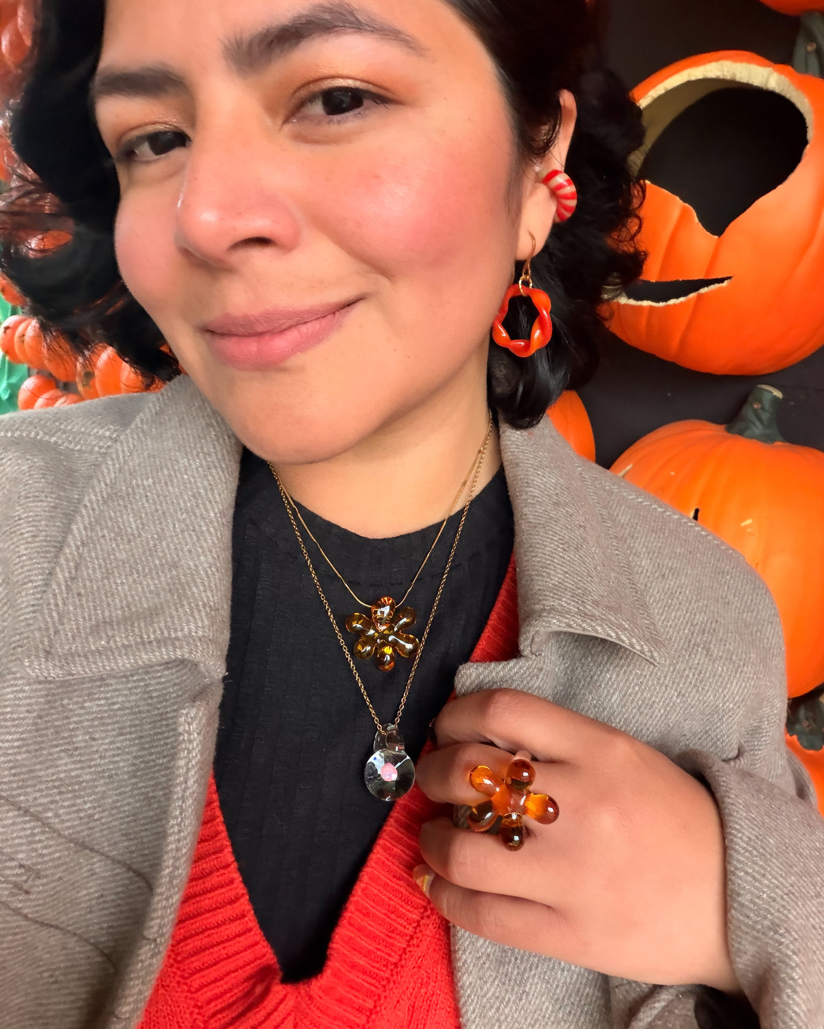 Amber Bloom · Pendant Necklace