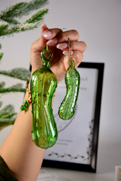 Weihnachtsgurke XL · Mundgeblasenes Glasornament