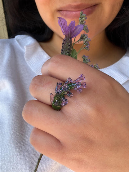 Lavender Bloom · Glass Ring