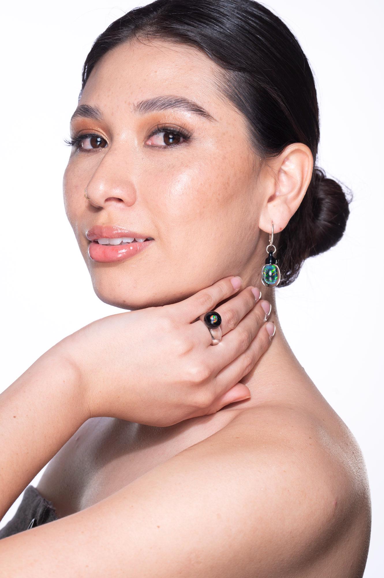 Noir Opal · Earrings