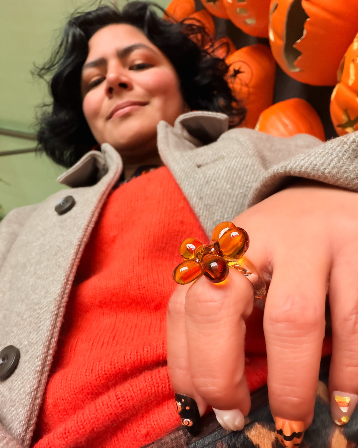 Amber Bloom · Glass Ring