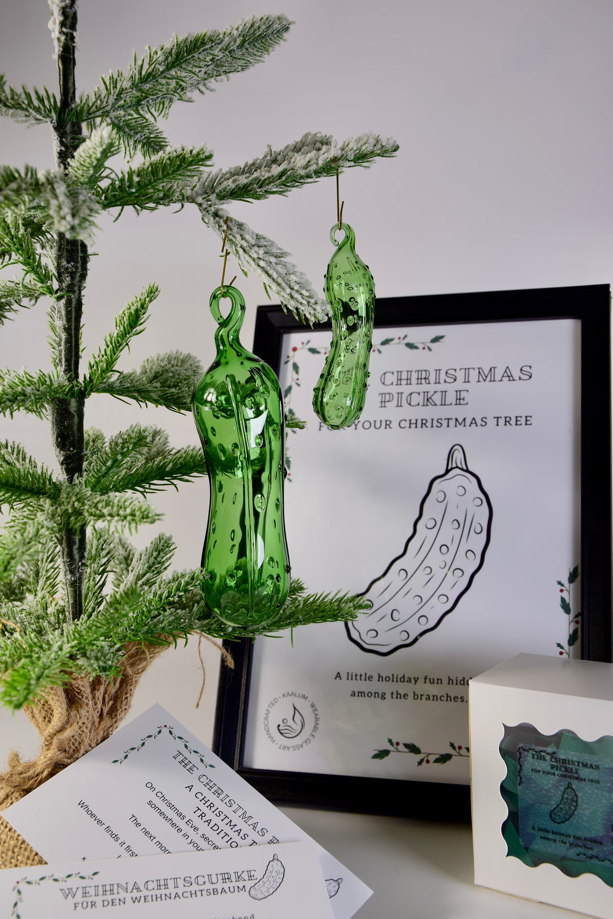 Weihnachtsgurke XL · Mundgeblasenes Glasornament