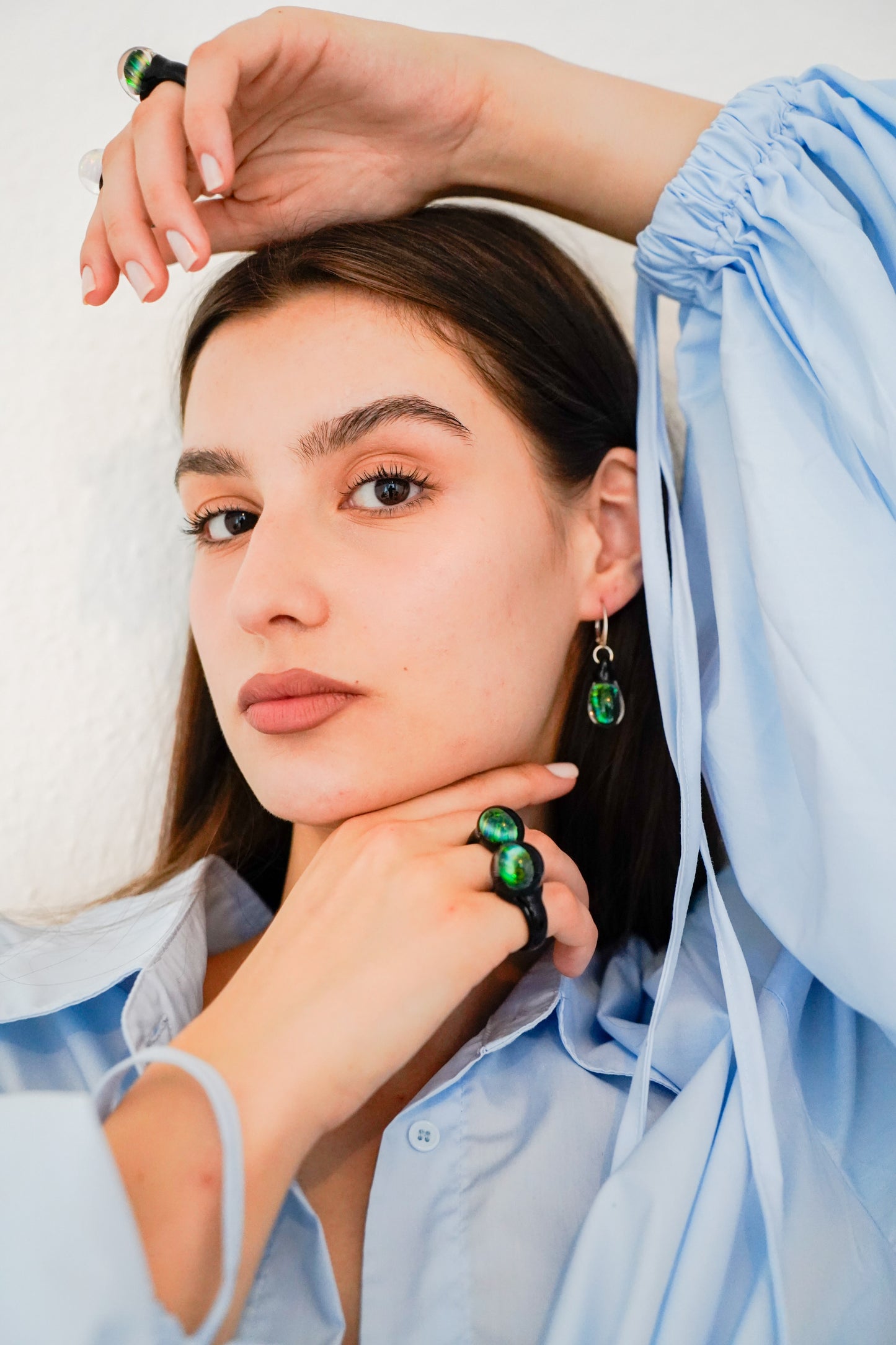 Noir Opal · Glass Ring