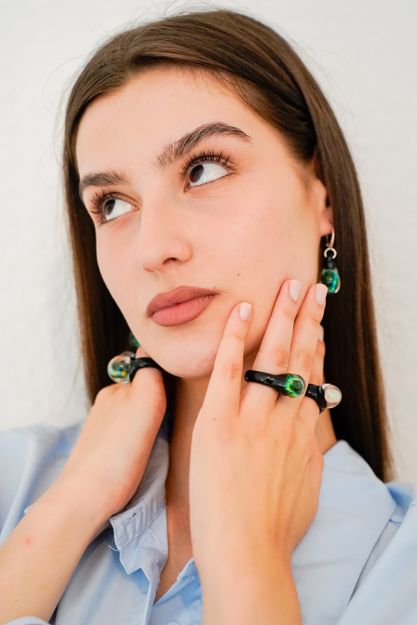 Noir Opal · Glass Ring