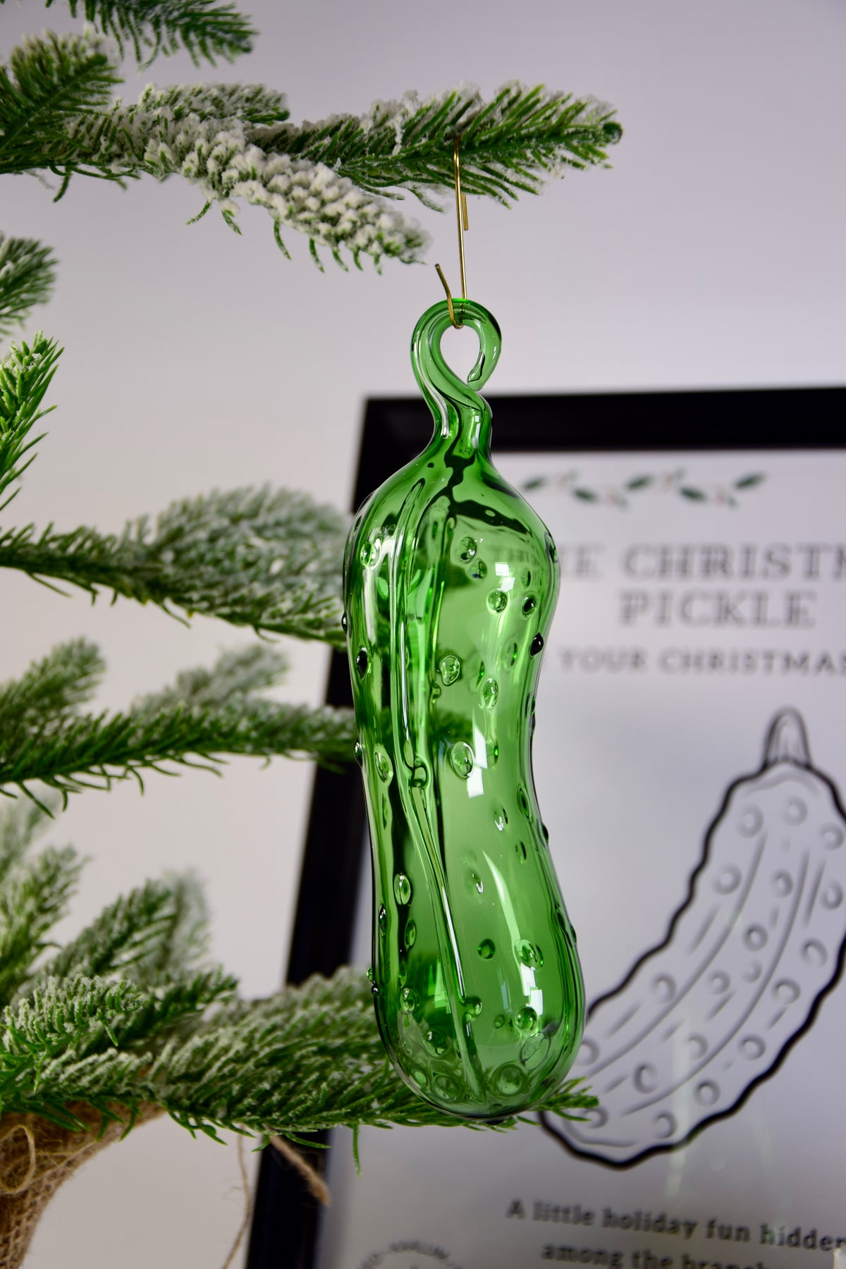 Weihnachtsgurke XL · Mundgeblasenes Glasornament