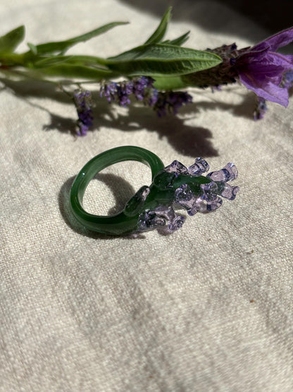 Lavender Bloom · Glass Ring