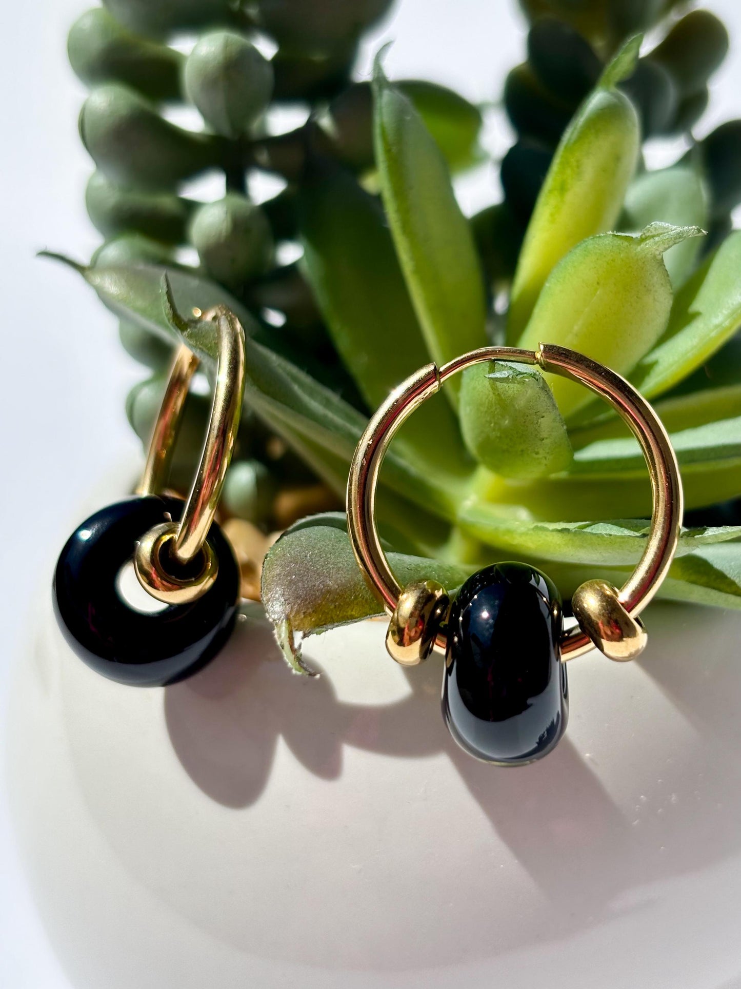 Creoles Murano Black · Earrings