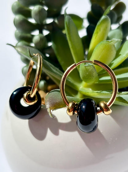 Creoles Murano Black · Earrings