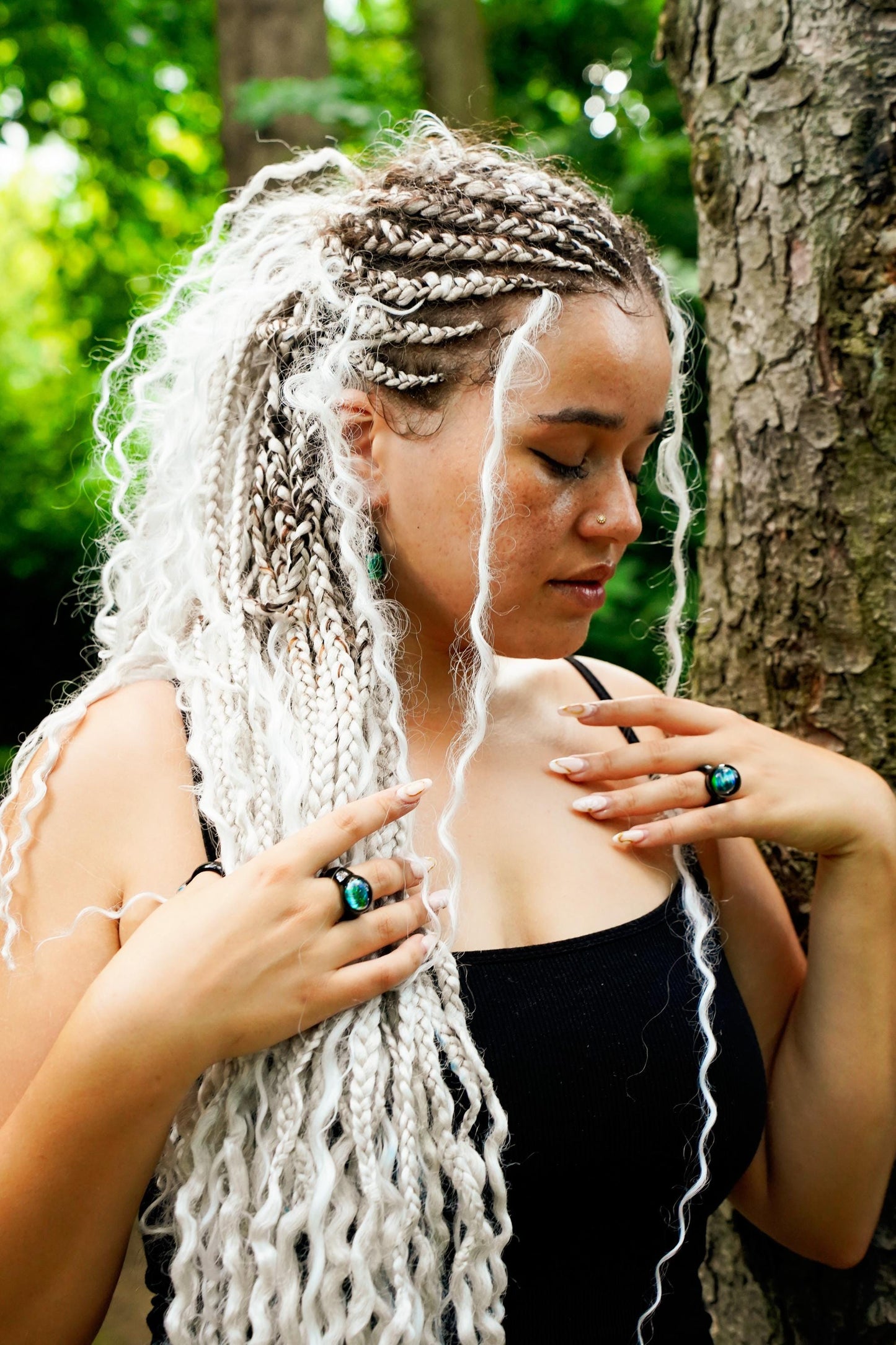 Noir Opal · Glass Ring