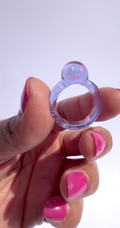Opal Spherical Dome Lila · Glasring
