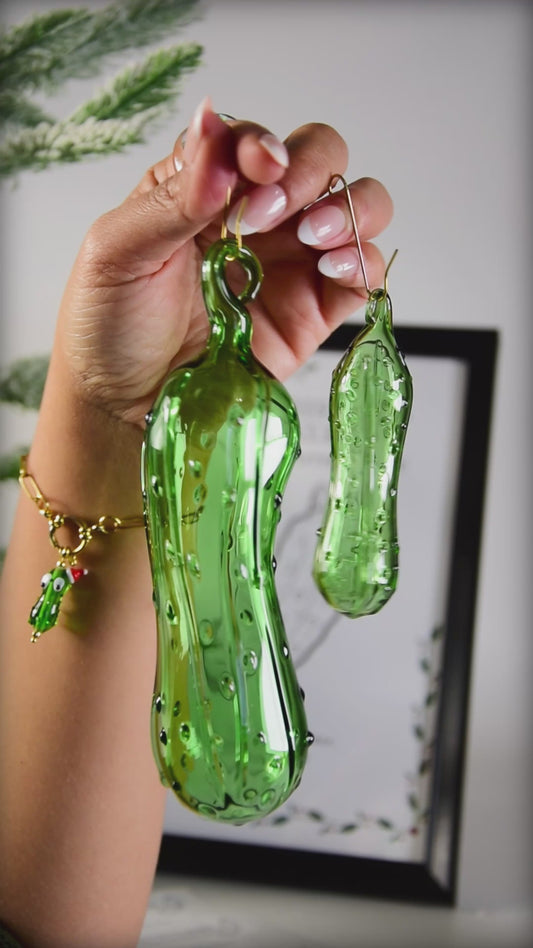 Weihnachtsgurke XL · Mundgeblasenes Glasornament