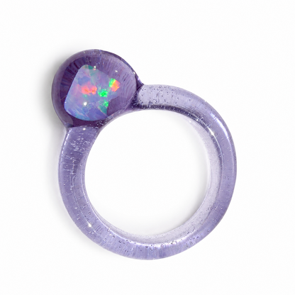 Opal Spherical Dome Lila · Ring